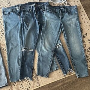 J Brand Women's 835 and 9326 Blue Ankle mid rise crop Jeans